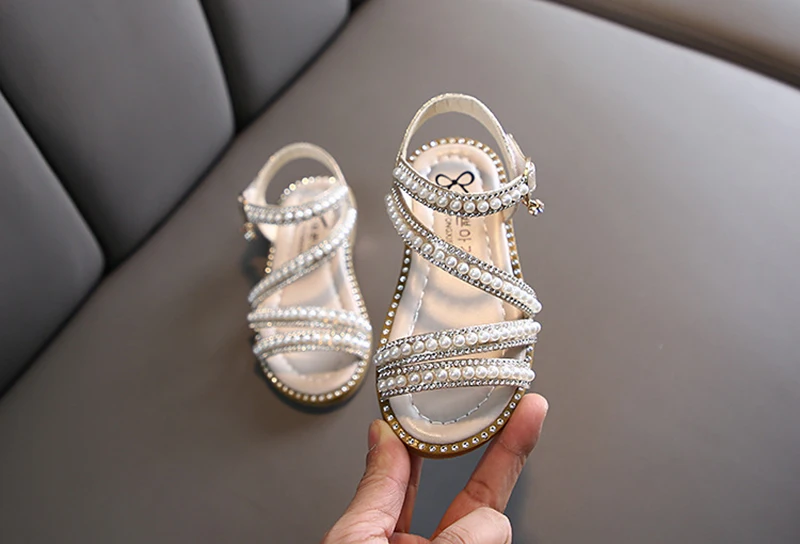 children's sandals near me Girl Sandals Summer Fashion Kids Baby Girls Bling Rhinestone Princess Single Sandals For Little Big Girl's Shoes children's shoes for sale