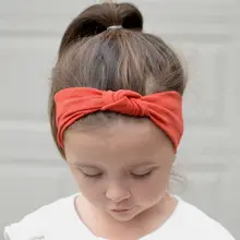 Детская Хлопковая одежда, лента для волос с узлом, модели в Европе и Америке, детское декоративное кольцо для волос, для младенцев, голова кролика Ушастый