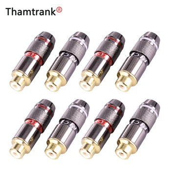 

6Pcs/3Pair High Quality RCA Connector Gold plated RCA Plug Jack Socket audio adapter black&red in 1pair speaker plug