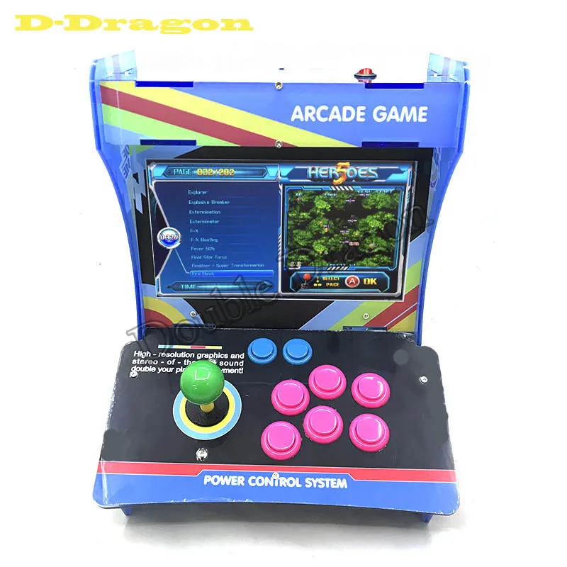 US $203.99 104 Inch HEROES 5 2020 in 1 Retro Games Bartop Mini Fighting Game Machine Arcade Console Jamma MAME Single 1 Player