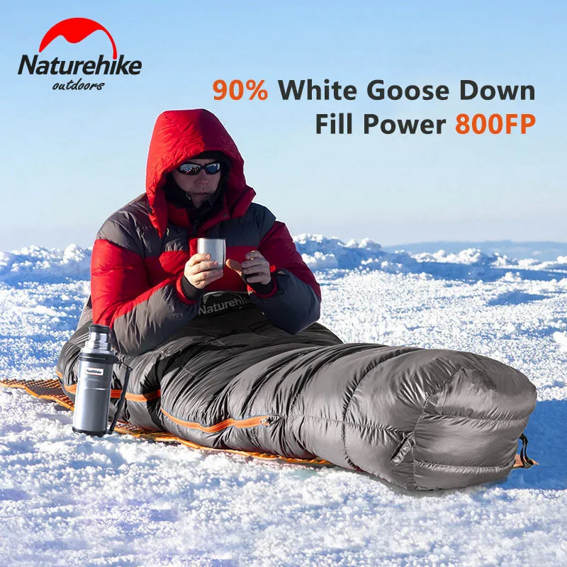 Naturehike Outdoor Urltralight Hooded Goose Down Sleep Bags Adult