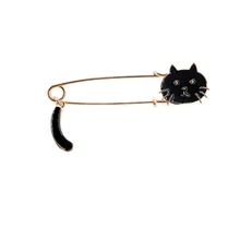 [Рисунок Oumuli] корейский стиль милый котенок модельная Женская Брошь стиль креативный крутой воротник булавка