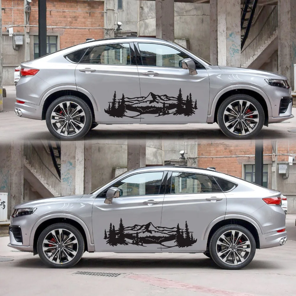 Горная Автомобильная наклейка Лес виниловая графическая 50x150 см Замена экстерьера