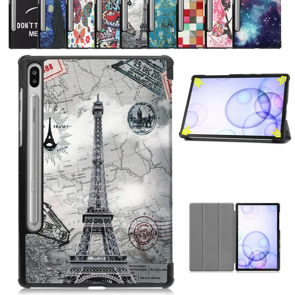 

Patterned PU Leather Case Cover For Samsung Galaxy Tab S6 10.5" 2019 T860 T865 Slim Smart Flip Stand Case Cover For Samsang T860
