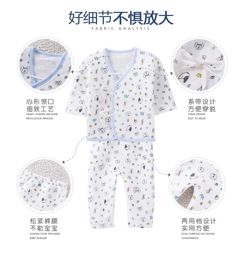 Newborns Gift Set Clothes for Babies Pure Cotton Spring, Autumn And Winter 0-3 Month 6 Primary Newborn Baby Supplies