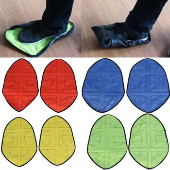 

Hot Selling 1Pair New Step in Sock Reusable Shoe Cover One Step Hand Free Sock Shoe Covers Durable Portable Automatic Shoe Cover