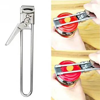 

Stainless Steel Adjustable Manual Can opener jar Opener Anti-hand Sliding Quick Bottle Opener kitchen supplies