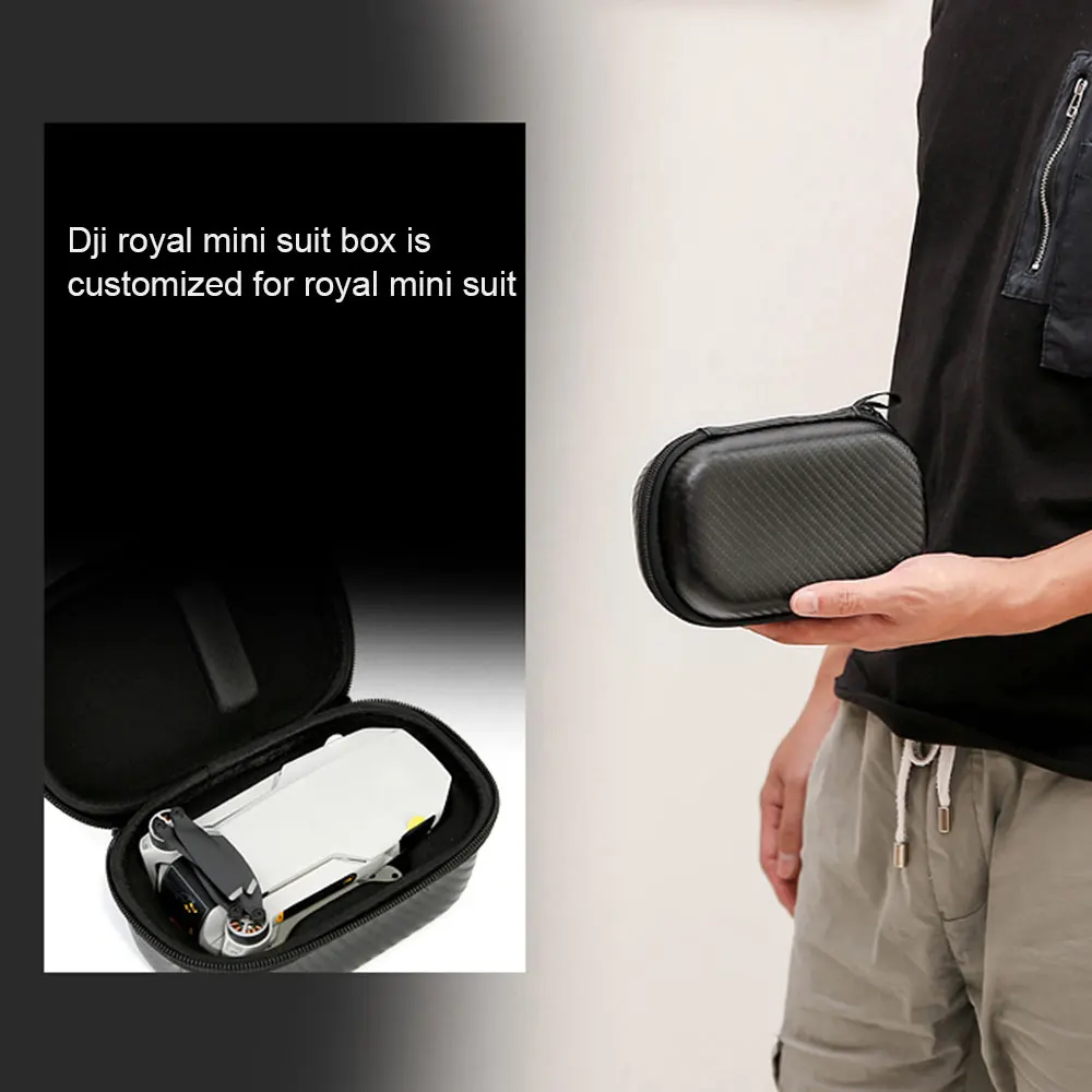 Buy PU Storage Bag Portable PU Bag Wear Resistant Box Mini Carrying Case For Mavic MINI Drone Body Remote Controller Accessories New
