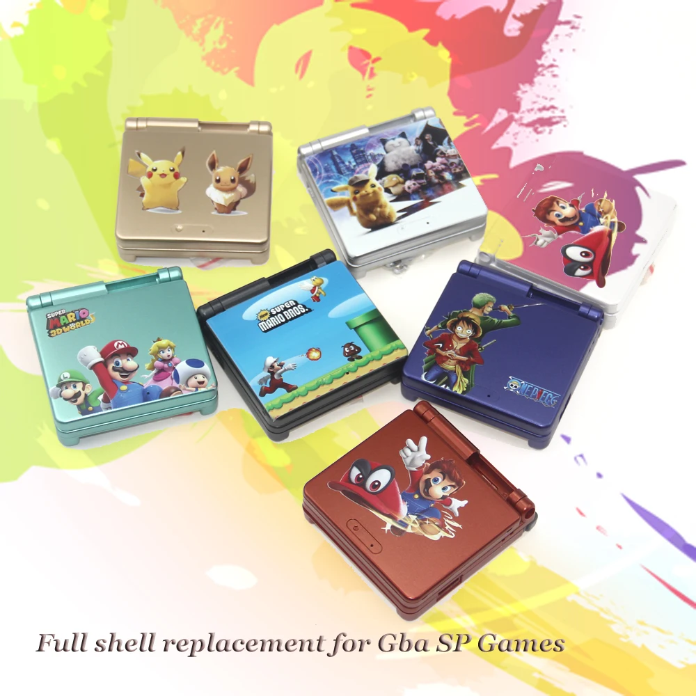 Полный комплект для замены корпуса чехлы сменные детали игр boy Gba Advance SP Games
