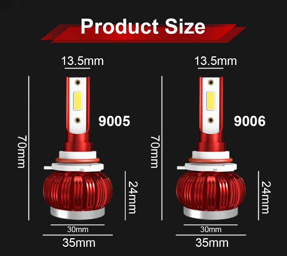 2 шт. светодиодный светильник 9005 лм, головной светильник H7 H4 Hi/Lo Beam H1 H11 9006 6000, Автомобильный светодиодный светильник, стильные лампы K, холодный белый Canbus