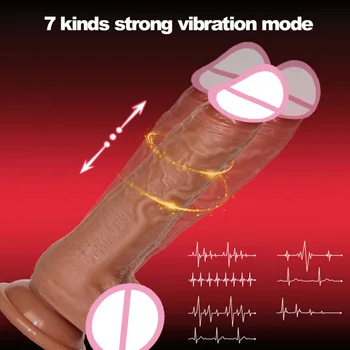 Heating Realistic Thrusting Dildo Vibrator for Woman Soft huge Big Dick Penis G Spot Vagina anus Masturbator Sex Toy for adults 2