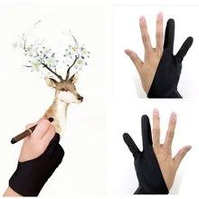 1 шт. перчатки для художника с 2 пальцами перчатки для рисования противообрастающие для графического планшета смазывание пня ручка заправка правая левая рука