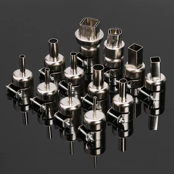 

12pcs/lot Practical Hot Air Gun Nozzles Multi-functional Convenient Tools for 850 850A 852 852D 852D+ 950 Rework Station