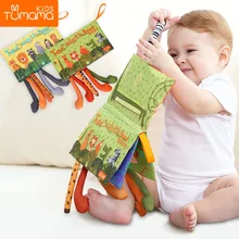 Tumama sonajeros móviles para bebés juguete suave rabos de animales tela libro cochecito para Recién Nacido juguete bebé Juguetes educativos de Aprendizaje Temprano