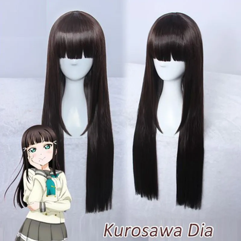 Парик для косплея Kurosawa парик диа Love live Sunshine коричневый черный синтетический