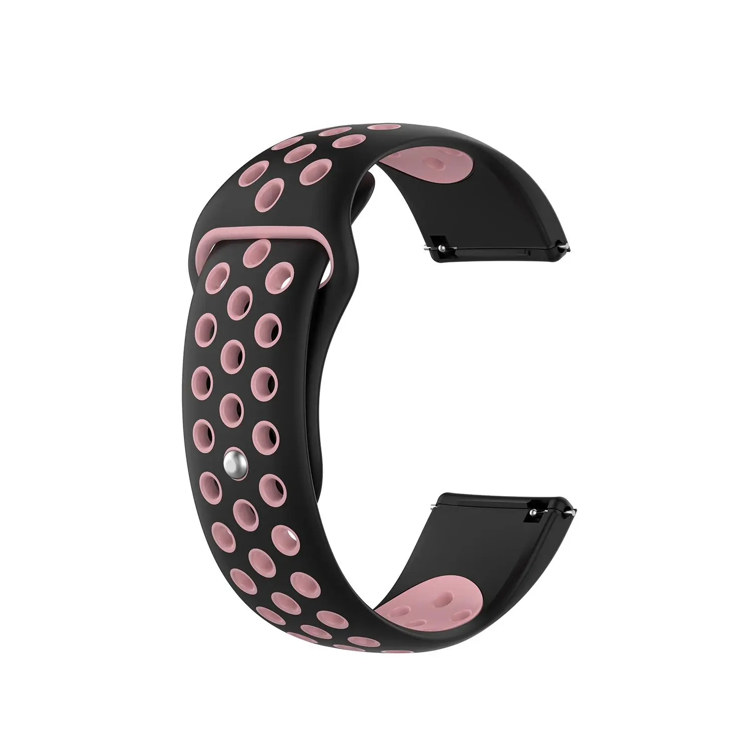 1 шт силиконовый браслет с круглым отверстием без разделения ремешок на запястье замена спортивный ремешок Смарт-часы для Fitbit Versa 2/lite/класс серии - Цвет: 04 black pink
