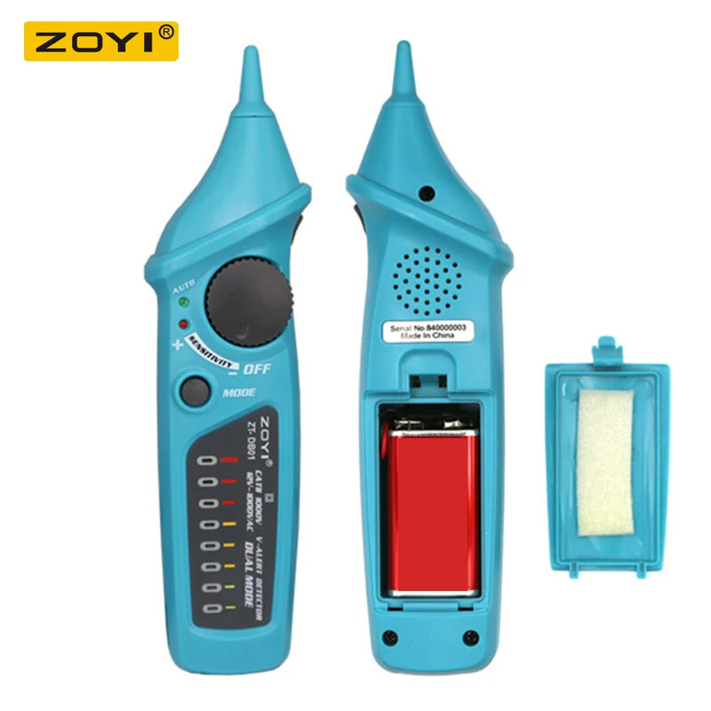 

ZOYI Non-Contact Voltage Detector AC Voltage Tester Pen With LED Light Voltage Indicator 12-1000V Adjustable Sensitivity ZT-DB01