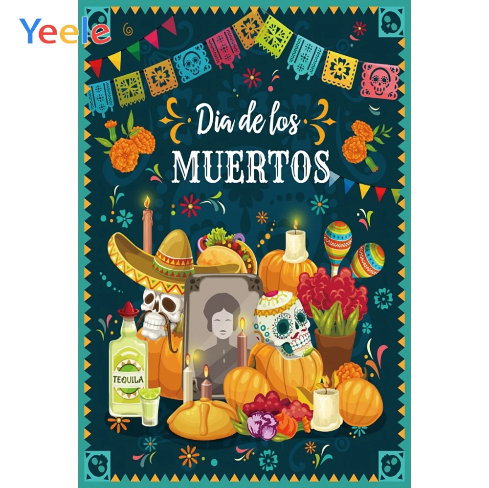 

Yeele Day Of The Dead Party Festival Portrait Birthday Photography Backdrops Photographic Backgrounds Photocall Photo Studio