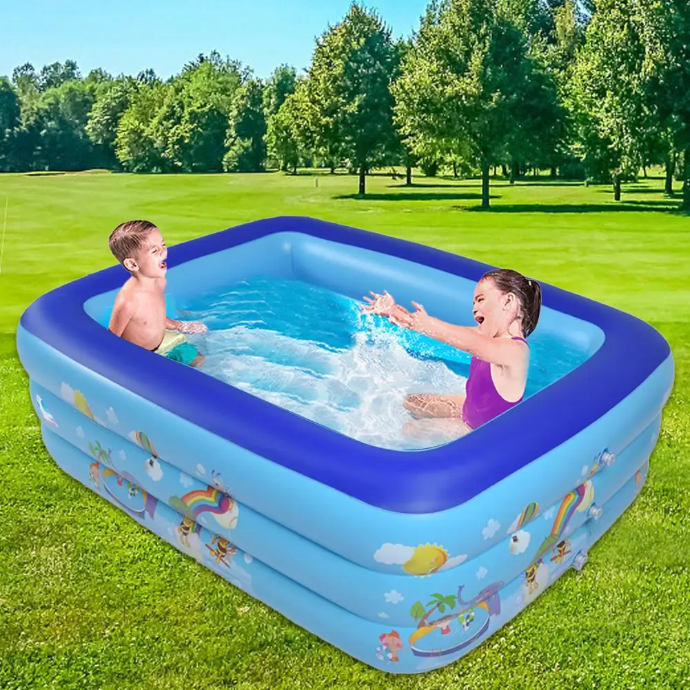 

1.3M Three-ring Baby Inflatable Printing Swimming Pool PVC Play Pool Bathing Inflatable Pool For Family Children Hot Summer