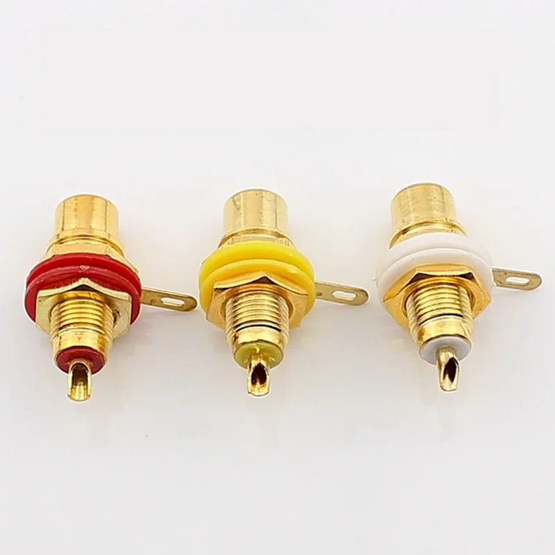 Высококачественная позолоченная искусственная розетка RCA 6 шт./лот|socket bulb|lot