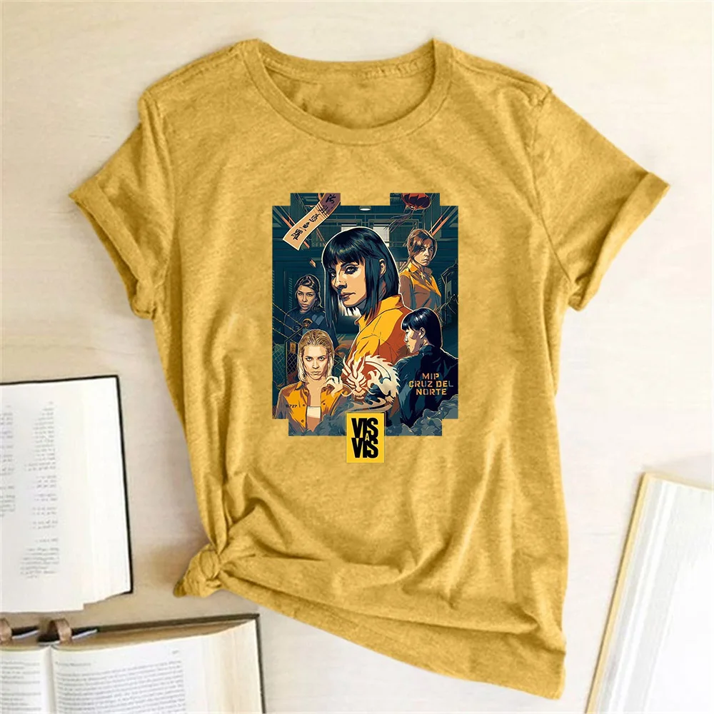 Vis A Vis Print T-shirt Women Summer Round Neck Short Sleeve Spain Tv Funny T-shirt Harajuku Aesthetic Tees Tops Camiseta Mujer Vis A Vis Print T-shirt Women Summer Round Neck Short Sleeve Spain Tv Funny T-shirt Harajuku Aesthetic Tees Tops Camiseta Mujer