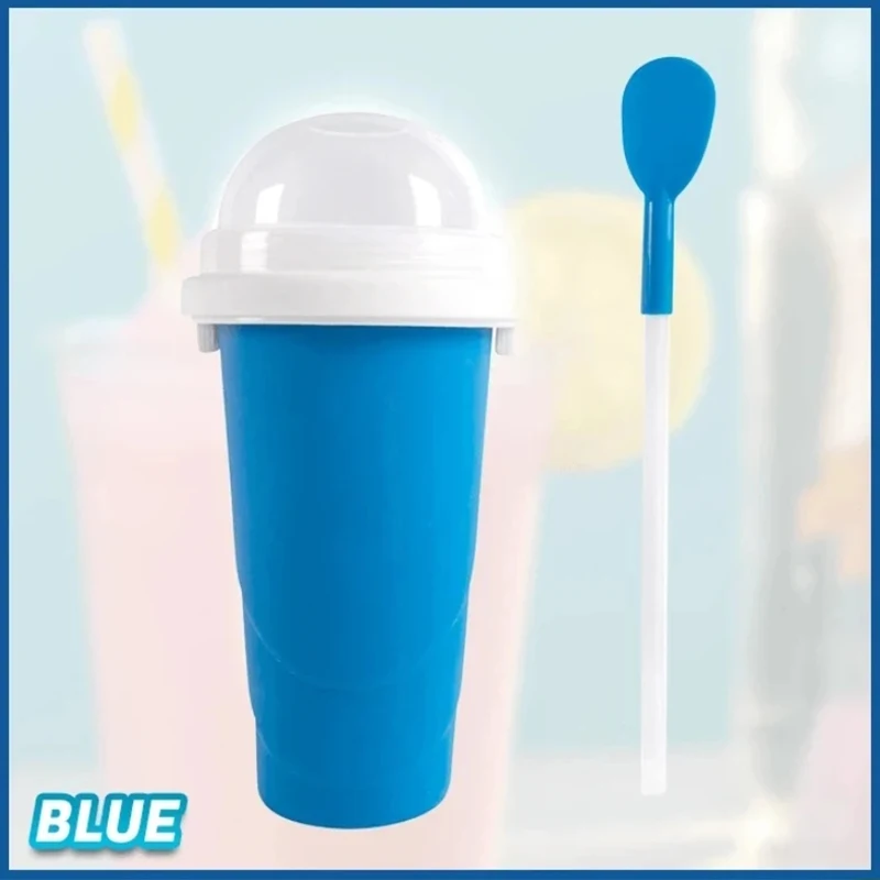 Cooling Cup Double Layer Squeeze Cup Blau Summer Cooler Smoothie Silicon Cup hausgemachte Milk Shake Eismaschine DIY it f/ür Kinder und Familie cnmd Slushy Eismaschine