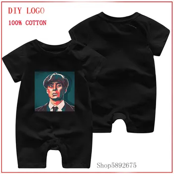 

Vintage Retro Peaky Blinders portrait printed romper Kids Summer 0-24M Age Infant Toddler Newborn Outfits Baby Clothes 2020