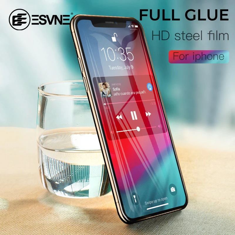 

ESVNE Tempered Glass For iphone 7 Glass 6 6S 8 Plus Protective Glass For iphone X Xs Max Xr iphone 7 Screen Protector For 7 Plus