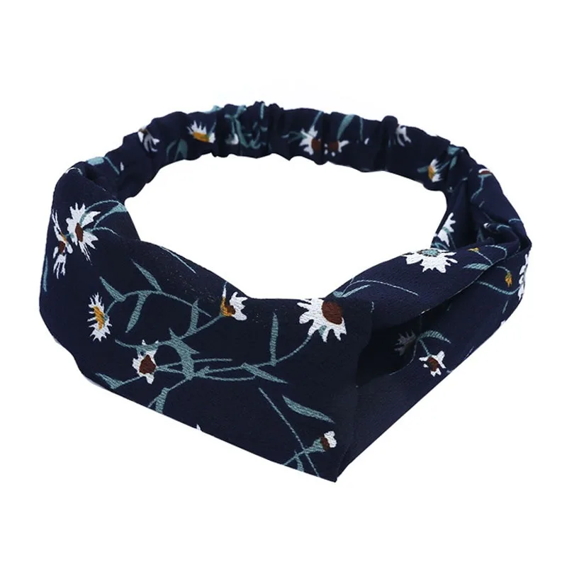 Women Cross Knot Hairband Floral Print Headband Casual Fabric Hairband Head Wrap Girls Hair Band Accessories повязка на голову best hair clips Hair Accessories