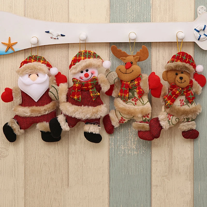 Happy New Year Christmas Ornaments DIY Xmas Gift Santa Claus Snowman Tree Pendant Doll Hang Decorations for Home Noel Natal christmas decorations