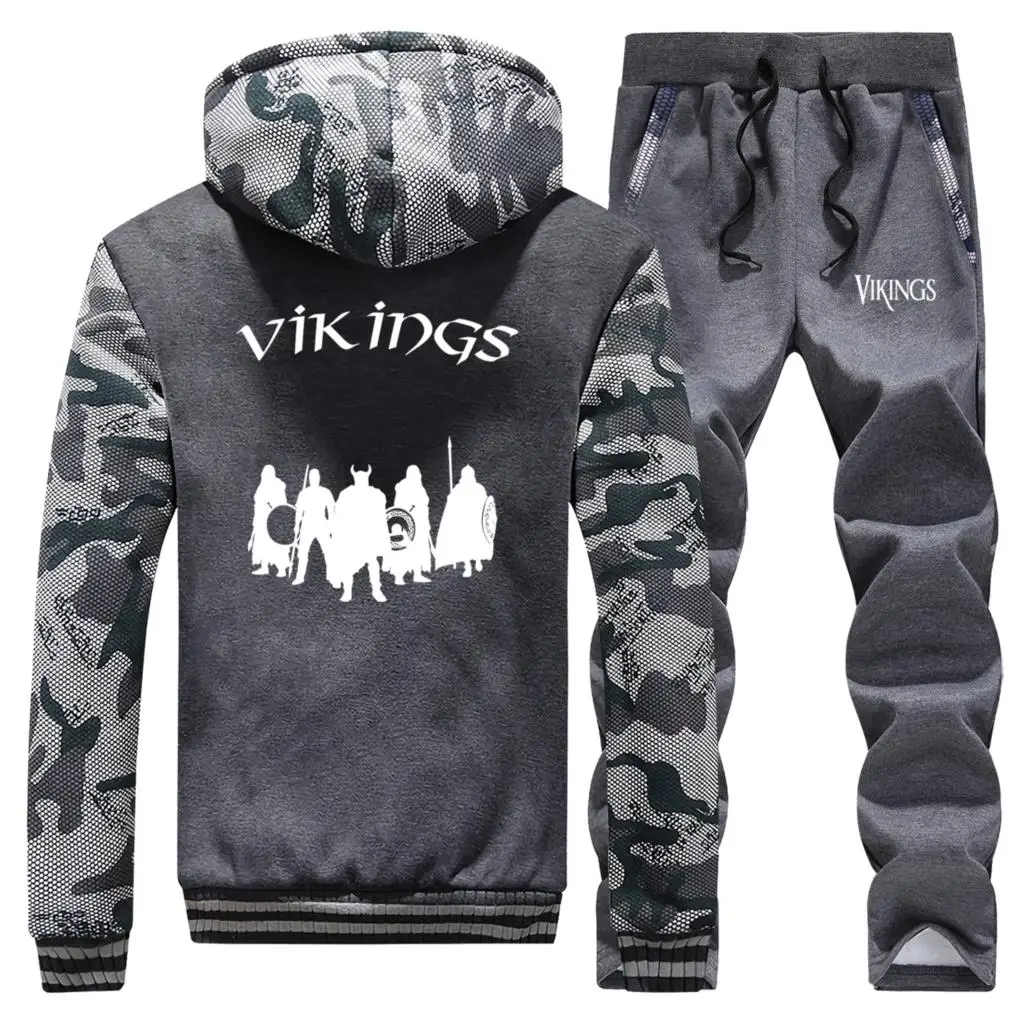 Viking legend, спортивный костюм, Мужская Толстая толстовка+ брюки, костюм для мужчин, s, Осень-зима, толстовки, Мужское пальто, флисовая куртка+ штаны, комплекты из 2 предметов