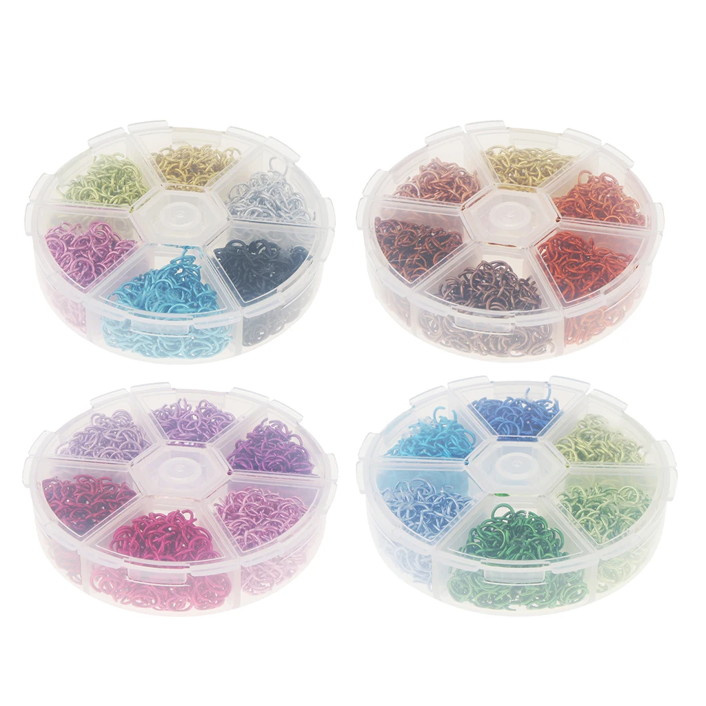 1080 Piecers 6mm Open Jump Rings Link Loops fit DIY Keychain/Finding/Jewelry Making Connector Multicolor
