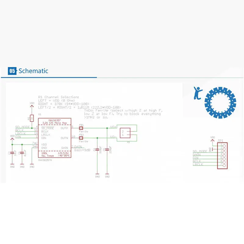 Max98357 ies 3 Вт усилитель класса D Breakout интерфейс Dac декодер модуль Filterless аудио плата для Raspberry Pi Esp32