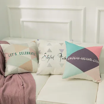 

European English Characters Cotton And Linen Hug Pillowcase Car Bedside Pillow Cushion Office sofa Nap Pillow