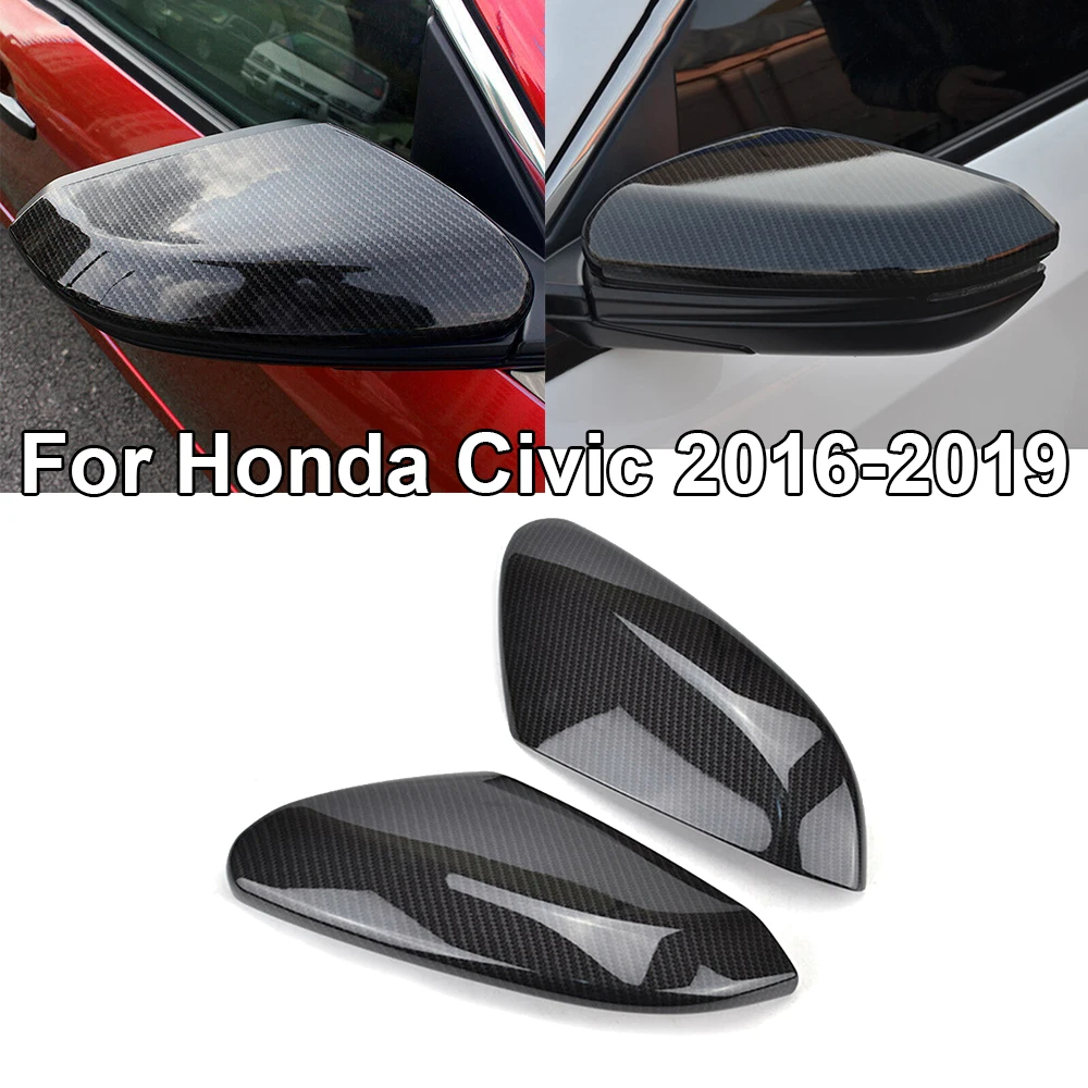 Авто черное боковое зеркало защитное заднего вида Накладка для Honda Civic