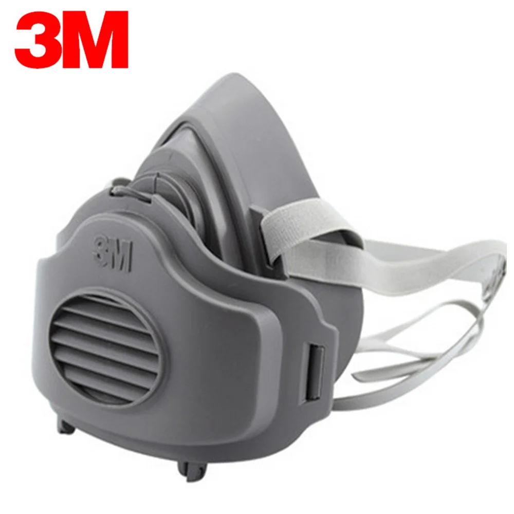 

3M 3200+5pcs 3744K Filter Half Face Dust Gas Mask KN95 Respirator Safety Protective Mask Anti Dust Anti Organic Vapors PM2.5 Fog