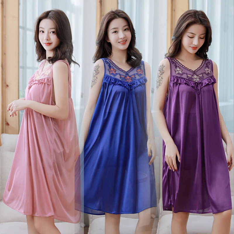 Women Night Gowns Sleepwear Nightwear Long Sleeping Dress Luxury Nightgown  Women Casual Night Dress Ladies Home Dressing|Nightgowns \u0026 Sleepshirts| -  AliExpress