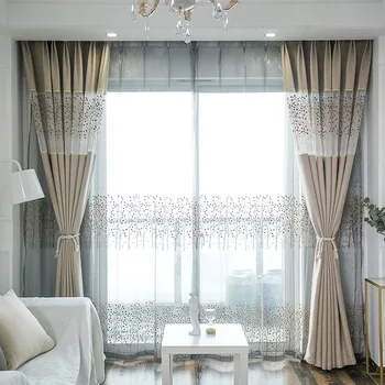 

Modern Curtains for Living Dining Room Bedroom Simple Thick Stitching Fabric modern Curtain Finished Product Customization