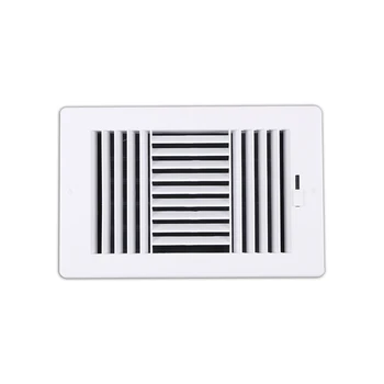 

Bright White Air Vent Grille Aeration 3-Way W10" x H6" Plastic Ventilation Grille Decorative Sidewall Ceiling Register Plafond