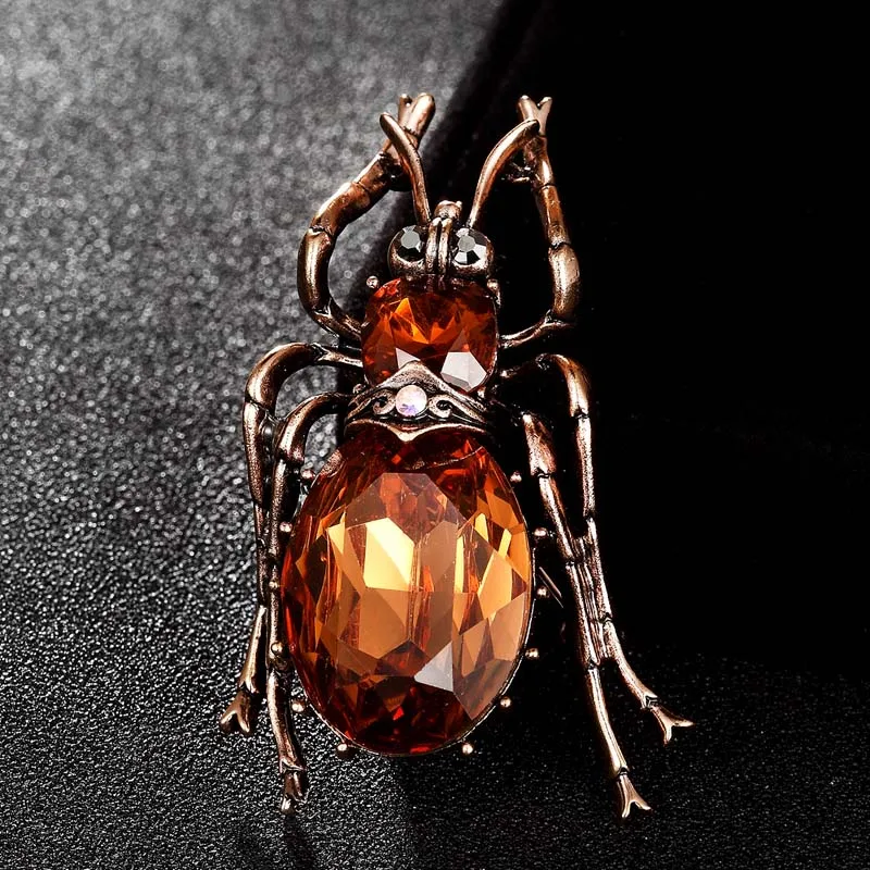 

Donia Jewelry Luxury Brand Antique Vintage Insect Brooch Men Fashion Rhinestone Crystal Brooch Bag Pin