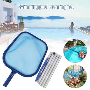

Newest Swimming Pool Leaf Skimmer Net 5 Connecting Aluminum Pole Sections Fine Mesh for Ponds