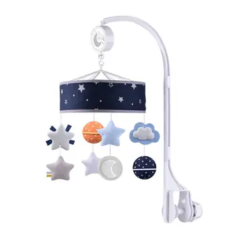 

Baby Crib Mobile Rattle 0-12 Months Music Rotating Bed Bell Infant Education Toy A2UB