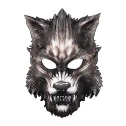 3D реалистичный маскарадный ужас эва реквизит взрослых Хэллоуин маска наряжаться косплей Волк Лицо ночь полный Вечерние Декор