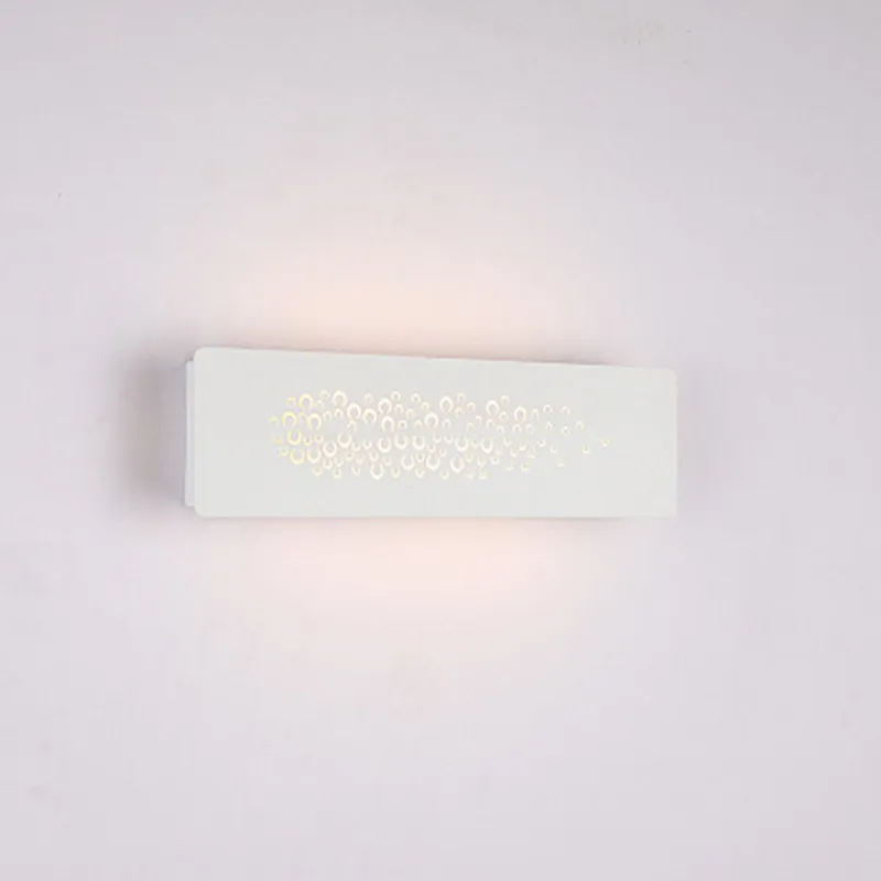 New personality rectangular led wall lamp simple creative decorative aisle wall lamp Nordic bedroom bedside lamp - Цвет абажура: White 30cm 8W