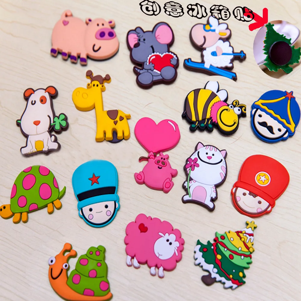 

Stereo Cartoon Animal Refridgerator Magnets PVC Soft Silcone Cute Animal Refridgerator Magnets Customizable Manufacturers Direct