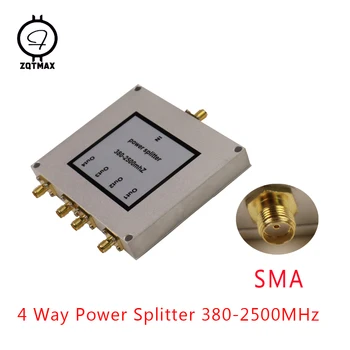 

ZQTMAX 380MHz~2500MHz 4 Way SMA Power Splitter female divider