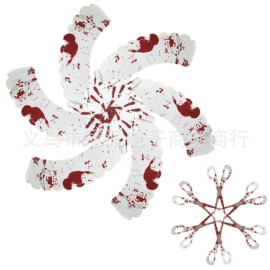 20 Pack Halloween Cupcake Toppers Wrappers Horror Cake Decoration Bloodstain Cake Knife Scissors Food Decor Party Suppliers