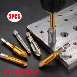 Extracteur de vis endommagé Hss, jeu de forets, boulon de dissolvant de vis cassé, outils faciles à retirer, 5 pièces 