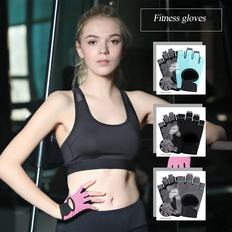 Breathable Men Women Fitness Gloves Bodybuilding Training Gloves Non