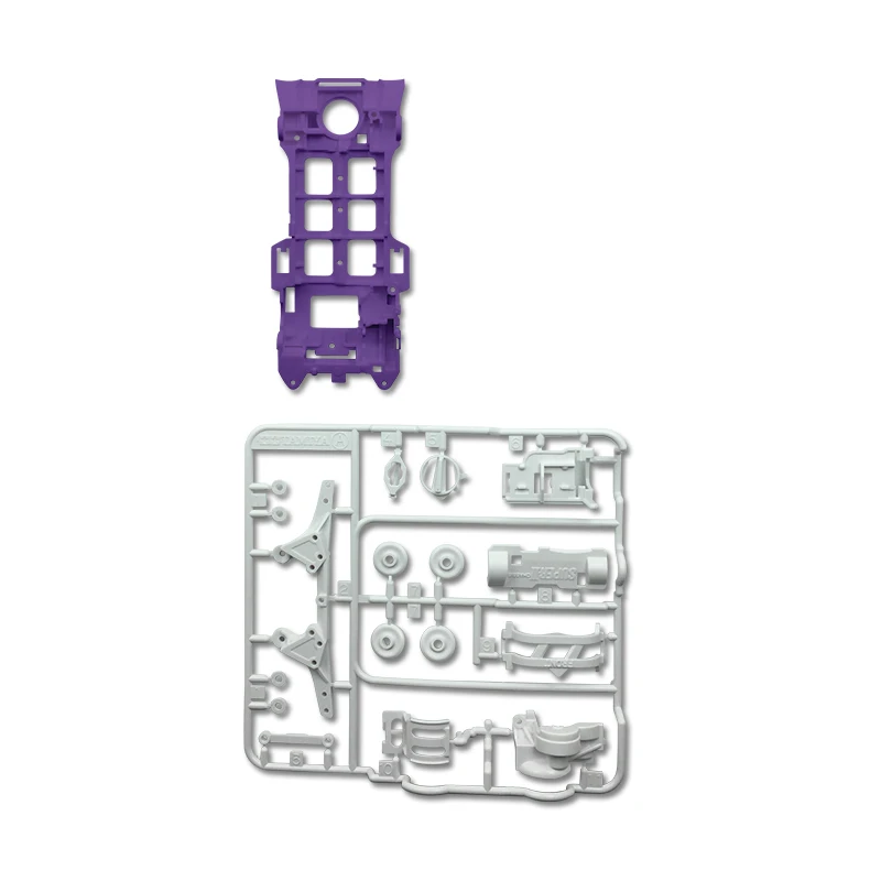 white purple CNC S2 шасси 95256/95248/95249 Изменить Запасных Запчасти для Tamiya по супер скидке мини 4WD гоночный автомобиль модель - Цвет: white purple